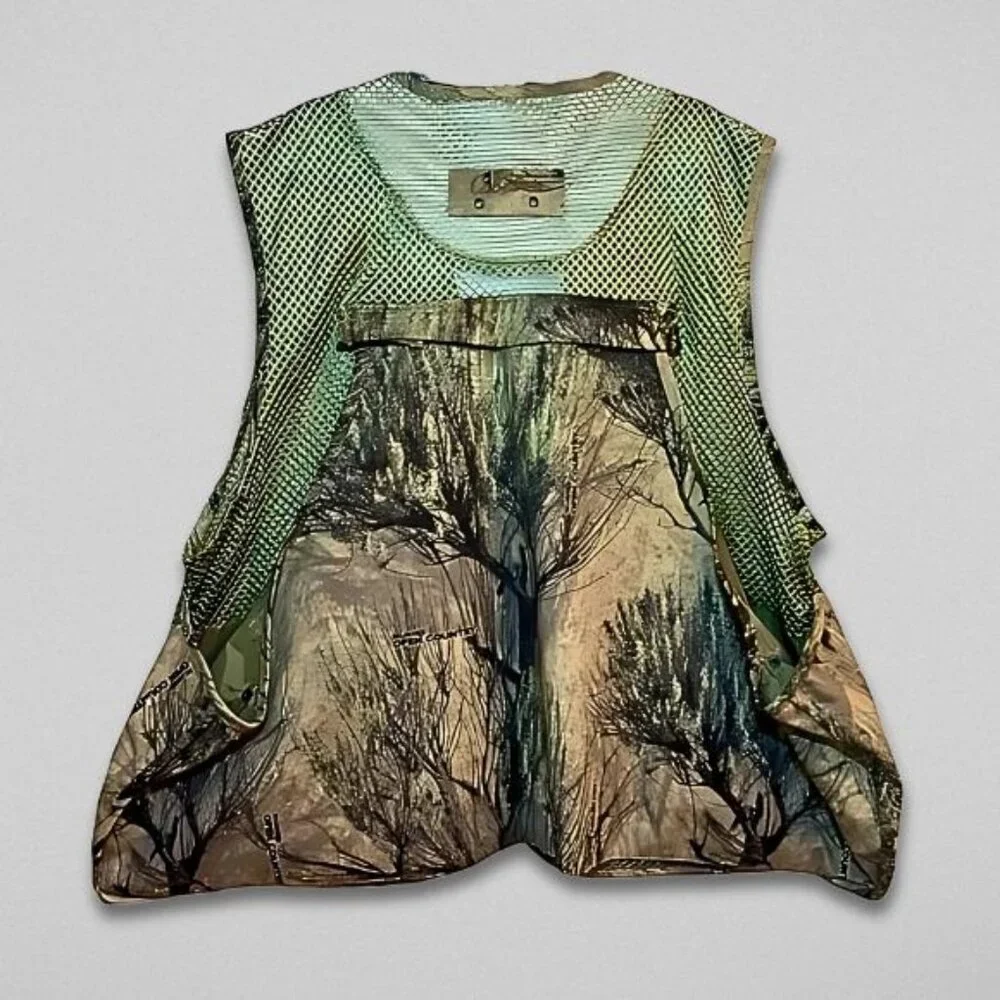 Cabela’s Hunting Vest Open Country Seclusion 3D Camouflage Print Green Men’s XL - Picture 5 of 12